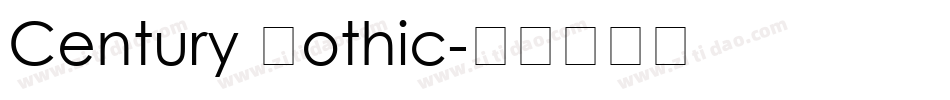 Century Gothic字体转换